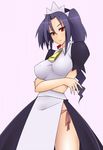  banette breasts crossed_arms emukon gen_3_pokemon large_breasts maid_headdress personification pokemon red_eyes solo 