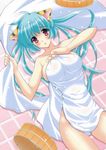  aqua_hair erect_nipples kaneda_mario mario_kaneda tagme towel 