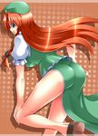  ass back female girl hong_meiling listless_time ment red_hair touhou 