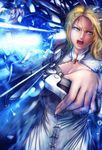  1girl angry blonde_hair blue blue_eyes fallout fallout_3 female gun open_mouth s_zenith_lee solo tesla_cannon weapon 