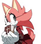  bible_(object) book commentary_request dress furry glasses hirata_(pixiv560828) holding holding_book looking_at_viewer mobian partial_commentary pink_hair red_dress sonic_(series) white_background 