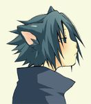  animal_ears black_eyes black_hair cat_ears catboy kubyou_azami lowres male_focus naruto profile simple_background solo uchiha_sasuke 