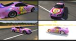  car cum forza forza_3 mario_(series) motor_vehicle nintendo princess_peach super_mario_bros. toyota_supra vehicle 