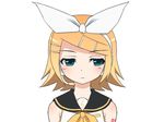  animated animated_gif blonde_hair blush cute expressions gif head_tilt headphones kagamine_rin mameshiba mameshiba_(artist) mameshibasan school_uniform vocaloid 