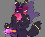  animal_genitalia animal_penis anthro anthro_on_anthro asphyxiation berryannoyed big_penis canine_penis choking chubby_male duo eeveelution generation_1_pokemon generation_2_pokemon gengar genitals handjob handjob_while_masturbating hypnosis knot male male/male mawplay mind_control nintendo penile penis pokemon pokemon_(species) questionable_consent sex small_penis tongue tongue_out translucent translucent_penis umbreon 