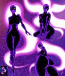  alien anodite ben_10 big_breasts big_butt breasts butt cartoon_network curvy_figure female group gwen_tennyson hi_res humanoid kneeling looking_at_viewer looking_back madam_stiletto sunny_(ben_10) trio verdona voluptuous 