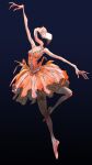  anthro avian ballerina ballet beak bird bottomwear clothed clothing dance_shoes dancewear digital_media_(artwork) feathers female flamingo footwear hi_res legwear pink_body pink_feathers pointe_shoes scuotivento shoes simple_background skirt solo tutu 