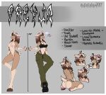  absurd_res ahoge anthro bottomwear breasts butt cargo_pants chart claws clothing corset_bra deer english_text facial_piercing frenhm freyja_fenrirsdottir genitals goth gynomorph hair headshot_portrait height_chart hi_res hindpaw humanoid_genitalia humanoid_penis intersex laugh lgbt_pride mammal model_sheet mug nose_piercing pants pawpads paws penis piercing portrait pride_colors scut_tail septum_piercing short_tail solo tail tattoo text thong thong_straps trans_(lore) trans_woman_(lore) transgender_pride_colors underwear 