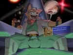  2023 anthro anthro_on_anthro balls biped blush bodily_fluids bottomwear bulge canid canine charles_(bunjirou) clothing cockpit digital_media_(artwork) duo erection fox fox_mccloud fur genitals green_eyes hi_res macro male mammal meatshaq micro micro_on_macro mouse multicolored_body multicolored_fur murid murine nintendo open_mouth open_smile orange_body orange_fur pants penis rodent size_difference smile star_fox sweat white_body white_fur 