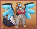  absurd_res anthro arturfox big_breasts big_butt breasts butt camel_toe female hi_res huge_breasts nintendo nipple_outline obsidian_lance pokemon pokemon_(species) solo 