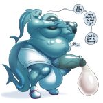  1:1 abdominal_bulge absurd_res anthro anthro_pred areola balls balls_outline belly big_areola big_balls big_belly big_breasts big_bulge big_butt big_nipples big_penis biped black_areola black_lips black_nipples blue_body blue_eyes blue_skin bodily_fluids bottomwear breast_squish breasts bulge butt catch_condom clothed clothing colored compliment condom countershade_tail countershading cum curvy_figure dialogue digital_media_(artwork) english_text erection excessive_cum excessive_genital_fluids eyelashes filled_condom fin fingers fish footwear full-length_portrait genital_fluids genital_outline genitals glistening glistening_belly glistening_body glistening_breasts glistening_genitalia glistening_penis glistening_skin gynomorph gynomorph_pred hand_imprint head_fin hi_res huge_balls huge_breasts huge_bulge huge_penis humanoid_genitalia humanoid_hands humanoid_penis imprint ineffective_clothing intersex intersex_pred leg_markings lips marine markings muffled multicolored_body multicolored_skin multicolored_tail narrowed_eyes navel nipples oral_vore overweight overweight_anthro overweight_gynomorph overweight_intersex partially_clothed penis poking_out portrait pupils sexual_barrier_device shaded shark shoes shorts side_view simple_background smile socks_(marking) soft_vore solo speech_bubble squish standing sweat tail tail_fin text thick_penis thick_tail thick_thighs topless two_tone_body two_tone_skin two_tone_tail voluptuous vore wearing_condom white_background white_bottomwear white_clothing white_footwear white_shoes white_shorts 