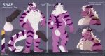  absurd_res anthro black_penis chest_tuft color_swatch dragon erection eyebrows felid front_view fur genitals hair hi_res hybrid knot looking_aside male mammal model_sheet mouth_closed nude orange_eyes pache_riggs pantherine penis purple_body purple_fur purple_stripes rear_view ridged_penis short_hair signature solo standing striped_arms striped_legs stripes tiger tuft whiskers white_body white_eyebrows white_fur white_hair 