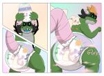  alligator alligatorid anthro big_diaper clean_diaper comic crocodilian diaper dragon extremius_amphibious hi_res holding_diaper hybrid looking_at_viewer male mammal murid murine rat ratapoper reptile rodent scales scalie solo tagme tail thick_tail toony touching_diaper transformation wings 