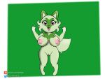  anthro areola big_breasts breasts female generation_9_pokemon genitals green_body icebreak23 looking_at_viewer nintendo nipples open_mouth pokemon pokemon_(species) pokemorph purple_eyes pussy solo sprigatito thick_thighs 