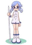  blue_eyes blue_hair ds ds-tan glasses lowres nintendo nintendo_ds personification stylus 