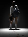  blood censored dark guro plaid plaid_skirt realistic school_uniform schoolgirl skirt yandere yoshitaka_kawakami 