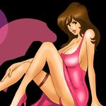  breasts cleavage lupin_iii mine_fujiko panties sideboob sitting tms_entertainment underwear 