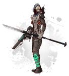  ambiguous_gender armor clothed clothing desing destiny_(video_game) glaive guardian gun hi_res high-tech humanoid kredri mask melee_weapon polearm ranged_weapon science_fiction simple_background solo weapon 