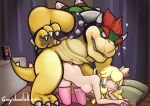  &lt;3 2022 anal anal_penetration anthro anthro_penetrating anthro_penetrating_human areola bed blonde_hair bowser breasts clothing crown duo erection female female_penetrated furniture gaydandellion genitals hair horn human human_on_anthro human_penetrated interspecies koopa legwear legwear_only male male/female male_penetrating male_penetrating_female mammal mario mario_bros nintendo nipples penetration penile penile_penetration penis penis_in_ass pillow princess_peach red_hair scalie sex shell signature 