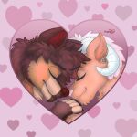  &lt;3 ambiguous_gender anthro bovid bovid_horn canid canine canis caprine caprine_horn domestic_dog duo female hi_res horn love male male/female male/male mammal naoto ram_horn wolf 