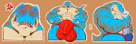  2021 abs ambiguous_gender angry anthro balls_outline big_muscles big_pecs blue_body bulge clothed clothing countershading crotch_focus diesel_(ralarare) dinosaur duo embrace front_view genital_outline gesture headshot_portrait hi_res hug huge_muscles human jockstrap jockstrap_only larger_anthro larger_male looking_at_viewer male mammal markings multiple_images muscular muscular_anthro muscular_arms muscular_male nipples open_mouth orange_markings orange_nipples pecs penis_outline pinkgirlpen pointing pointing_at_crotch portrait pupils red_clothing red_jockstrap red_sclera red_underwear reptile scalie sharp_teeth side_view signature size_difference slit_pupils smaller_ambiguous smaller_human tan_body tan_countershading teeth telegram_sticker theropod tongue topless topless_male tyrannosaurid tyrannosaurus tyrannosaurus_rex underwear underwear_only vein veiny_muscles ych_(character) 