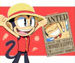  2023 alternate_species anthro clothing crossover furrification galaxy_cowboy haplorhine hat headgear headwear hi_res male mammal monkey monkey_d._luffy one_piece open_mouth open_smile primate sega signature smile solo sonic_the_hedgehog_(series) straw_hat teeth tongue wanted_poster 