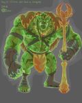  barazoku bottomwear clothing hi_res himbo humanoid loincloth male musclegut muscular orc orcus_challenge rickleone 