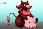  ambiguous_gender anthro big_butt big_udders boris_vor bovid bovine breasts butt cattle chibi chubby_anthro digital_media_(artwork) fur god-ale hi_res hooves horn humanoid mammal nipples red_body red_fur sitting solo tail teats udders wide_hips 
