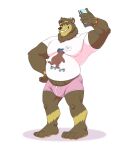  absurd_res anthro bear belly bulge clothing hi_res male male/male mammal moobs pecs solo tamarindoarts_(artist) underwear 