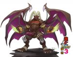  anthro bandai_namco belphemon brown_body brown_skin canid chain claw_(weapon) demon digimon digimon_(species) genitals horn male mammal melee_weapon muscular muscular_anthro muscular_male nipples penis raymond158 solo vein veiny_penis weapon wings 