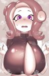  absurd_res big_breasts blush bodily_fluids breasts cephalopod clothed clothing female hi_res huge_breasts marine mollusk nintendo nobunagapero octarian octoling pseudo_hair purple_eyes solo splatoon sweat sweaty_breasts tentacle_hair tentacles 