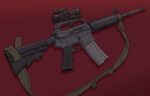  assault_rifle car-15 gun highres hitsuji_(hitsujigoods) no_humans original rifle scope still_life trigger weapon weapon_focus 