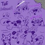  ambiguous_gender ambiguous_species amphibian anthro axolotl chopsticks dancing hi_res jamsire marine markings meme mole_salamander mottled pog purple_body purple_skin salamander_(amphibian) simple_background sketch sleeping solo spots spotted_markings static striped_markings stripes wheeze_comic your_mother 