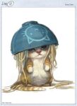  bowl bowl_hat cat food hat kitten meow non-web_source noodles sitting 