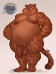  2022 anthro areola barazoku belly benjamin_clawhauser biped bodypaint bovid bovine bulge cheetah chief_bogo detailed_bulge disney duo felid feline gabgbb hi_res horn male mammal nipples overweight overweight_anthro overweight_male solo true_buffalo water_buffalo zootopia zootopia+ 