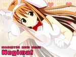  animal_ears bow bowtie brown_eyes brown_hair bunny_ears bunny_girl gloves hasegawa_chisame kiiro leotard long_hair mahou_sensei_negima! solo 