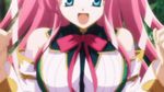  animated animated_gif bounce bouncing_breasts breasts cleavage gif koihime_musou long_hair lowres pink_hair ryuubi smile 