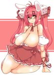  animal_ears blush bokuso breasts bunny_ears cleavage di_gi_charat dice glasses smile 