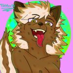  @lazysketch @tsukikuro95 collaboration female feral hi_res hyena icon mammal sfw solo 