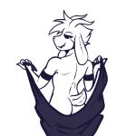  1:1 2023 anthro asriel_dreemurr asriel_dreemurr_(god_form) bedroom_eyes boss_monster bovid butt caprine clothing crackers digital_media_(artwork) fluffy fluffy_tail fur horn long_ears looking_at_viewer looking_back male mammal markings narrowed_eyes nude portrait pose purple_clothing purple_robe robe seductive simple_background smile solo tail tasteful_nudity undertale undertale_(series) undressing white_body white_fur 