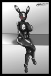  alternate_color anthro big_breasts breasts clothing eeveelution featureless_breasts female generation_2_pokemon hi_res latex looking_at_viewer nintendo nitefire onomatopoeia pokemon pokemon_(species) red_sclera rubber rubber_clothing rubber_suit sitting solo sound_effects text umbreon 