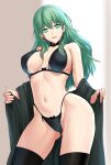  1girl aegis_(nerocc) ass_visible_through_thighs bangs bare_shoulders black_bra black_panties black_thighhighs bra breasts byleth_(female)_(fire_emblem) byleth_(fire_emblem) commentary_request cowboy_shot fire_emblem fire_emblem:_three_houses highres large_breasts long_hair navel panties solo standing stomach thighhighs thighs underwear underwear_only 