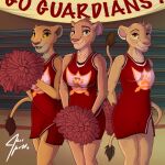  anthro cheerleader disney felid female female/female group gym jace_apollo kiara lion looking_at_viewer mammal pantherine pom_poms school the_lion_king tiifu trio zuri_(tlg) 