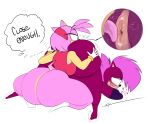  &lt;3 amy_rose anal anthro anus barefoot big_butt blush breasts butt clothed clothing digital_media_(artwork) duo eulipotyphlan feet female female/female fur genitals gloves hair handwear hedgehog hi_res looking_pleasured mammal mostly_nude open_mouth oral ota_(artist) pink_body pink_fur purple_body purple_fur rimming sega sex simple_background smile sonia_the_hedgehog sonic_the_hedgehog_(series) sonic_underground tongue tongue_out 