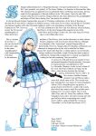  1girl absurdres an-94 an-94_(girls&#039;_frontline) assault_rifle blonde_hair blue_footwear blue_headwear blue_skirt boots bow braid contrapposto dress fur-trimmed_boots fur_trim girls&#039;_frontline gun hair_bow hat high_heel_boots high_heels highres j_adsen load_bearing_vest long_hair looking_at_viewer pantyhose parted_lips pom_pom_(clothes) pouch rifle short_dress skirt snegurochka_(mythology) solo weapon white_pantyhose 