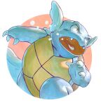  claws constricted_pupils dave_rapoza fangs highres no_humans open_mouth pokemon pokemon_(creature) tongue wartortle 