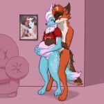 anonymous_artist anthro canid canine duo fox male male/male mammal phantom_pregnancy pregnant
