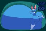  ambiguous_gender anthro belly big_belly big_butt blue_body blue_fur blue_hair blue_tail butt chip_at_night domestic_cat english_text felid feline felis fur gloves_(marking) green_eyes hair hi_res hyper hyper_belly implied_inflation leg_markings long_ears mammal markings multicolored_body multicolored_fur multicolored_hair neck_tuft pink_body pink_fur socks_(marking) solo tail tail_markings text thick_thighs tuft two_tone_body two_tone_fur two_tone_hair two_tone_tail white_body white_fur white_hair white_tail wide_hips 