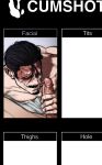  2boys after_fellatio bara black_eyes black_hair cum draw_your_character_cumshots_(meme) erection facial facial_hair goatee golden_kamuy hair_slicked_back highres licking licking_cum licking_lips male_focus mature_male meme multiple_boys mustache pectorals pov pov_crotch seductive_smile short_hair smile smokerichi solo_focus tongue tongue_out tsurumi_tokushirou uncensored yaoi 