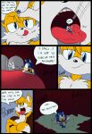 absurd_res anthro burping comic dialogue duo hi_res macro male male/male micro miles_prower oral_vore sega sonic_the_hedgehog sonic_the_hedgehog_(series) sparky_the_chu speech_bubble tongue tongue_out vore